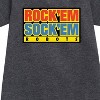 - Rock 'Em Sock 'Em Robots - Rock 'Em Sock 'Em Logo Graphic Short Sleeve Fleece Dress - 2 of 3