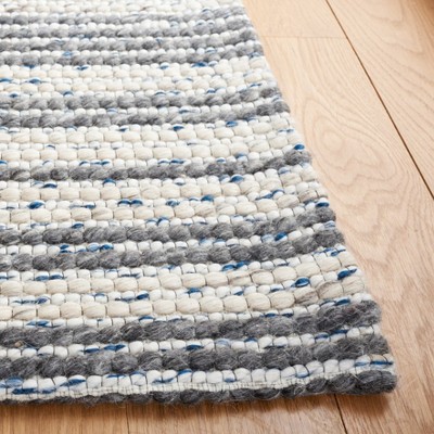 Marbella 3' x 5' Gray Flat Woven Wool Rug