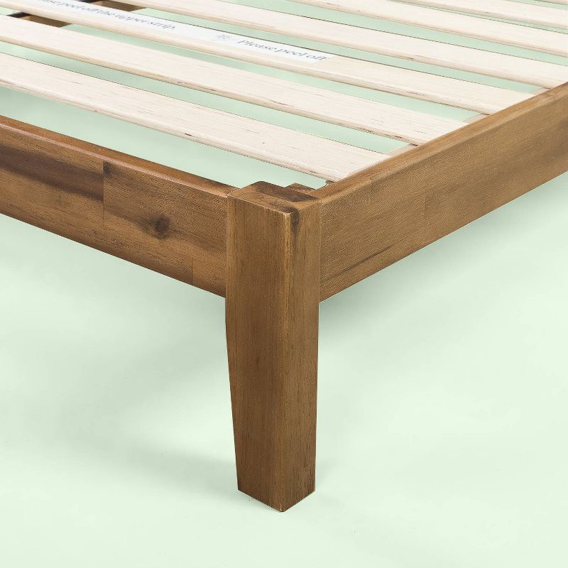 Lucinda 10" Wood Platform Bed Frame Brown - Zinus, 4 of 8