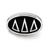 Black Bow Jewelry Sterling Silver Delta Delta Delta Greek Life Bracelet Bead Charm - 2 of 3