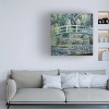 Canvas Wall Art - Claude O Monet  'Monet Japanese Bridge II' Wall Art for Living Room, Bedroom, or Office Décor by Trademark Fine Art - 3 of 4