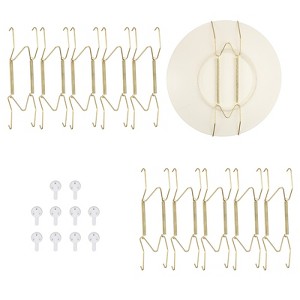 Unique Bargains Stainless Steel Invisible Wall U-shaped Plate Hangers with Traceless Nail 10 Pcs - 1 of 4