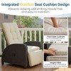 Heynemo Adjustable Rattan Recliner, Outdoor Lounge Chair with Backrest and Footrest, Weather-Resistant Wicker Patio Furniture for Deck, Porch - 3 of 4