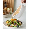 Aoibox Ceramic Gravy Boat with Saucer Tray - 17 oz Sauce Server for Gravy, Broth, Salad Dressing, Creamer - Spill-Resistant, Lead-Free - 4 of 4
