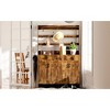 51.2''Minimalist Four-Door Shoe Cabinet with Coat Rack, Spacious Top,3 Drawers, 8 Shelves, Metal hooks and handles for Hallway, Entryway, Living Room - 3 of 4