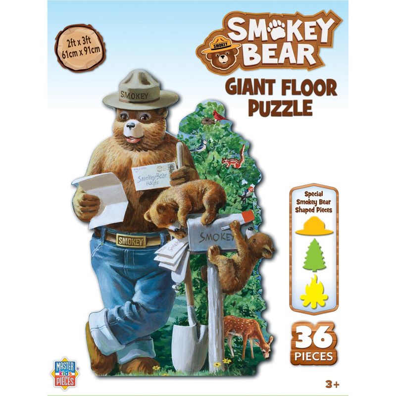 MasterPieces Kids Jigsaw Puzzle - 36 Piece Smokey Bear Jumbo Floor Puzzle, 2 of 6