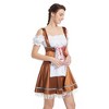 Women's Heart Pattern Fake 3-Piece Front Tie Front Strapless Blouse Cosplay Costume Set - 2 of 4