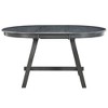 Gulches Gray Extendable Round Dining Table, Solid Wood & MDF, 41.4"-56.6" Adjustable, 200LBS Capacity for Small Spaces - 2 of 4