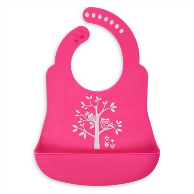 Silicone It's A Hoot Bib Pink - Brinware