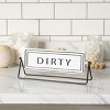 VIP Metal 12 in. White Dirty or Clean Table Sign - 4 of 4