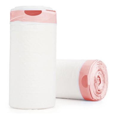4-6 Gallon Trash Bags Drawstring, 150 Count, White & Unscented Garbage Can Liners
