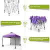 10x10 Pop Up Canopy with Sidewalls, Portable Outdoor Canopy with One Push Setup, Easy Set-Up Waterproof Pop Up Tent for Outdoor Party - 2 of 4
