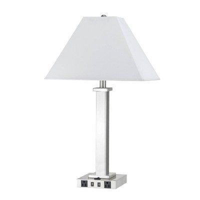 28" Metal Desk Lamp Brushed Steel - Cal Lighting