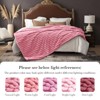 Amelie Home Faux Fur Throw Blanket, Luxurious Striped Plush Decorative Blanket, Cozy Fuzzy Soft Style for Sofa & Bed, 55"x70" - 4 of 4