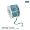 Unique Bargains DIY Bag Clothing Decoration Crystal Rhinestone Sew on Close Claw Chain Trim - 2 of 4
