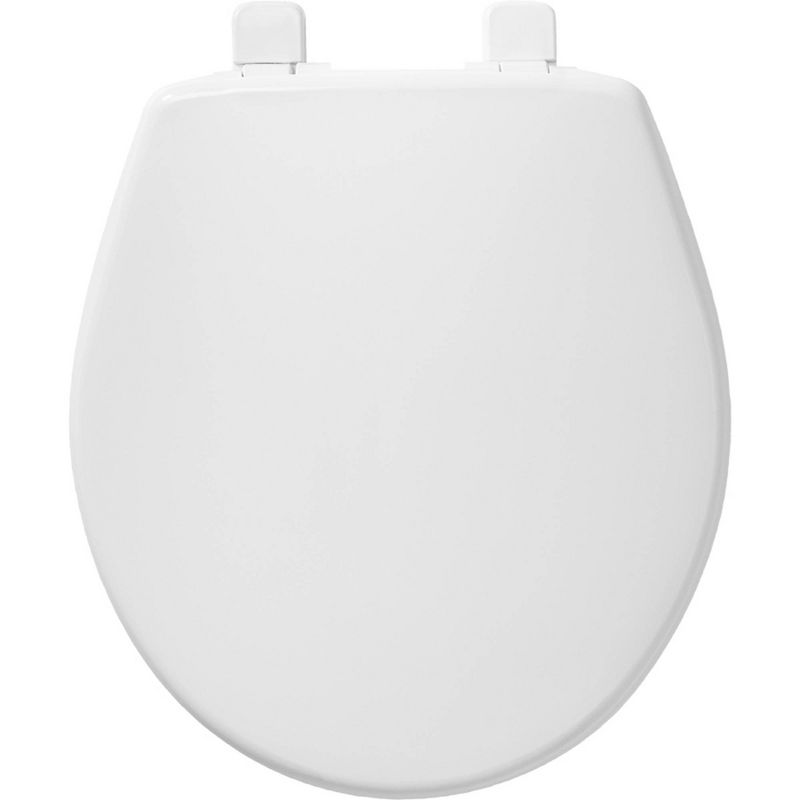 Caswell Never Loosens Round Antimicrobial Plastic Soft Close Toilet Seat White - Mayfair by Bemis, 3 of 7