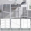 Hotraffy Metal Loft Bed, with Safety Guard Rails & Flat Ladder - 2 of 4