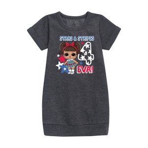 Girls' - LOL Surprise! - 4th of July Graphic Short Sleeve Fleece Dress - 1 of 3