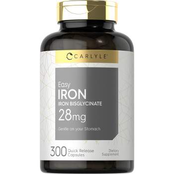 Carlyle Easy Iron 28 mg (Iron Bisglycinate) | 300 Capsules