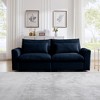 MYINDA  Corduroy Sofa Couch, Deep Seat Couches for Modern Living Room/Apartment/Office,Darkblue - 3 of 4