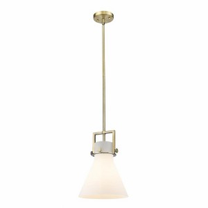 Newton Cone - 1 Light Stem Hung Pendant In Industrial Style-13.63 Inches Tall and 10 Inches Wide - 1 of 2