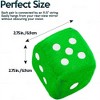 Zone Tech Fuzzy Dice Pair with White Dots Decorative – 3” Pair Soft Plush Car Hanging Fuzzy Mirror Dice - 2 of 4