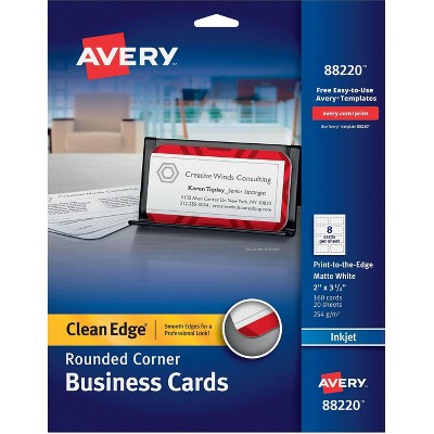 Avery Two-Side Rounded Corners Printable Clean 88220