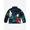 Beetlejuice Big Print Cartoon Characters Long Sleeve Adult Hooded Quilted Puffer Jacket-Small - 2 of 4
