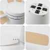 TALOYA 42 in. LED Indoor White Flush Mount Ceiling Fan with 3-Color Light and Remote, Reversible DC Motor and Blades for Home - 3 of 4