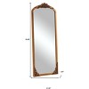 HomeRoots 64" Brown Solid Wood Framed Full Length Mirror - 3 of 4