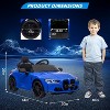 12V Licensed BMW M4 Kids Ride On Car, Electric Vehicle w/Remote Control, 3 Speeds, Bluetooth, MP3, LED Lights - 2 of 4