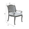 NicBex 1pc Outdoor Dining Chairs with Cushions and Aluminium Frame for Patio,Backyard,Gray - 3 of 4