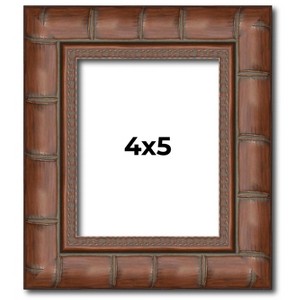 PosterPalooza | 4x5 Modern Bamboo Picture Frame, UV Acrylic, 5 Finishes - 1 of 4
