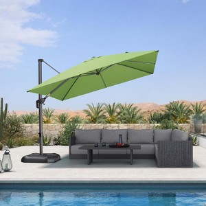PURPLE LEAF 10 Feet Patio Umbrella Outdoor Cantilever Square Umbrella Aluminum Offset Umbrella with 360-degree Rotation for Garden Deck Pool Patio - 1 of 4