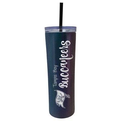 NFL Tampa Bay Buccaneers 20oz Onyx Skinny Tumbler with Straw