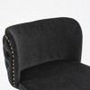 GDFStudio Young Velvet Upholstered Swivel Adjustable Height Bar Stool with Tufted Back (Set of 2) - 3 of 4
