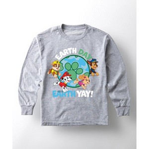 Boys' - Paw Patrol - Earth Day Yay Long Sleeve Graphic T-Shirt - 1 of 4