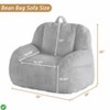 Giant Bean Bag Chair Faux Fur Stuffed Bean Bag Couch with Filler Bean Bag Chair for Adults Big Lazy Sofa Floor Sofa with Handle - 2 of 4