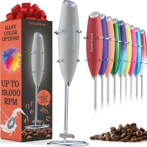 Peach Street Powerful Handheld Milk Frother, Mini Frother Wand, Battery Operated Stainless Steel Mixer, With Stand. for Milk, Latte - 1 of 4