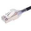 Monoprice Cat6A Ethernet Patch Cable - 1 Feet - Black | Snagless, Double Shielded, Component Level, CM, 30AWG - SlimRun Series - image 3 of 4