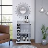 NicBex Mobile Kitchen Island Cart Morden Kitchen Carts on Wheels with Storage, 1 Glass Cabinet Door and 6 Bottle Rack for Kitchen - 4 of 4