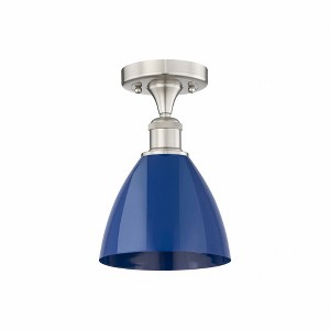Plymouth Dome - 1 Light Semi-Flush Mount In Industrial Style-11.25 Inches Tall and 7.5 Inches Wide - 1 of 1