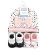 Hudson Baby Infant Girl Cap and Socks Set, Berry Floral, 0-9 Months - 2 of 4