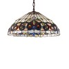Chloe Lighting Serenity Victorian Tiffany-Style Blackish Bronze 2 Light Hanging Pendant 18" Wide - 2 of 4