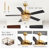 Airsurfer 52" Ceiling Fan with Reversible Motor & Memory Function,Ceiling Fan with 2 Bulb Bases,5 Plywood Blades,Remote Control Included - 3 of 4