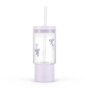 Ello Charmed 18oz Bow Glass Straw Tumbler : Target