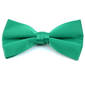 Young Boy's Pre-tied Adjustable Length Bow Tie - Formal Tuxedo Solid Color - 1 of 3