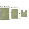 Fantasia Bath Rug Collection Cotton Shaggy Pattern Tufted Set of 3 Bath Rug Set - Home Weavers - 2 of 3