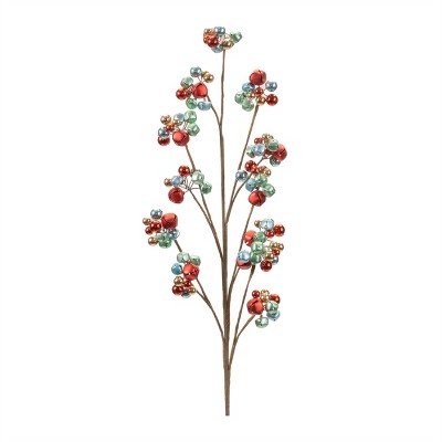 Metal Sleigh Bell Cluster Spray (Set of 2)