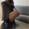FATMOON Shoulder Bag for Women Y2K Trendy Purse Vegan Leather Hobo Handbags Clutch Saddle Bag with 2 Removable Strap - 4 of 4